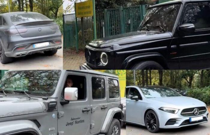 The cars of FC Nantes players