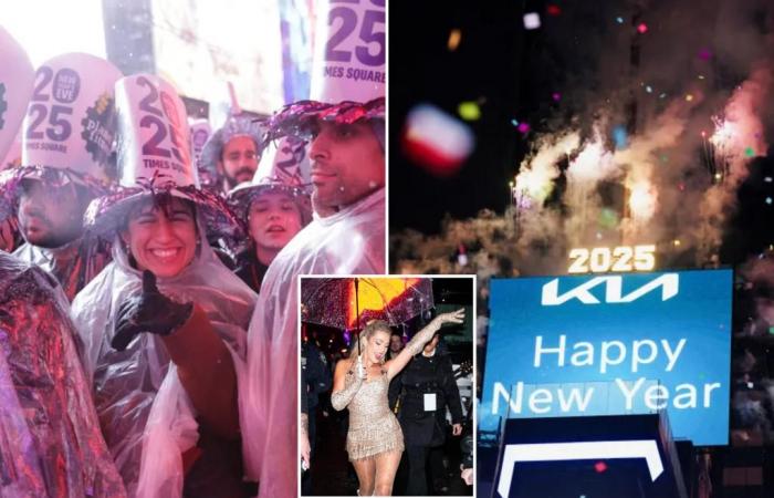 NYC New Years Eve revelers unfazed by rain to welcome 2025 in Times Square