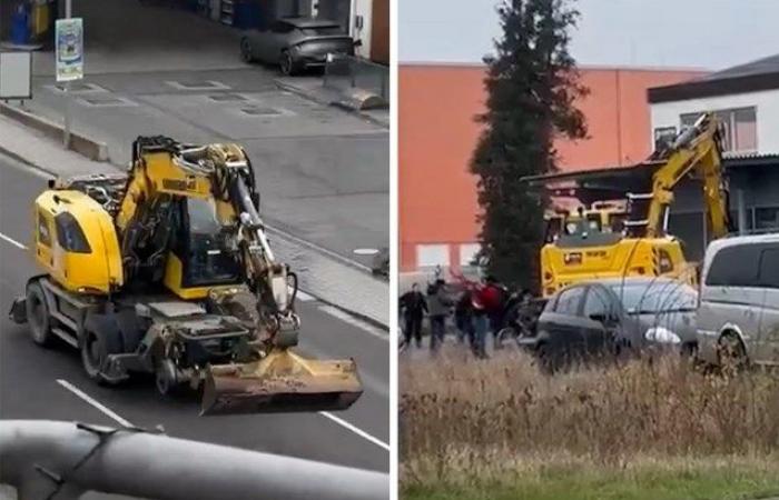 Man shot dead after wild ride with excavator in Germany: three police officers injured