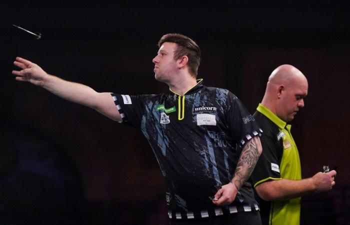 Eagle-eyed fans spot Callan Rydz’s classy gesture while on brink of World Darts Championship exit to Michael van Gerwen