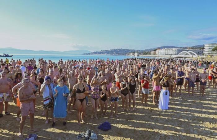 “It’s colder than other years”: record number of bathers in Sainte-Maxime for the end of the year swim