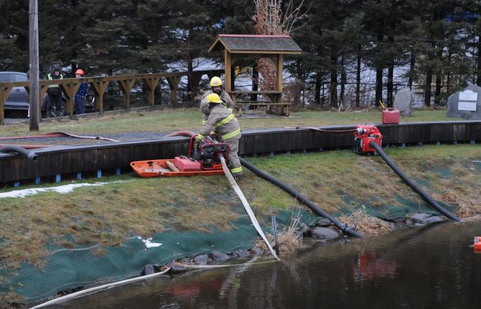 The Sainte-Aurélie community center destroyed on New Year’s Eve