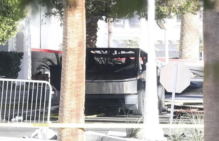 Tesla vehicle catches fire and explodes outside Donald Trump’s hotel lobby in Las Vegas