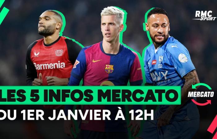 Olmo, Neymar, Tah…the 5 transfer window information from January 1st to midday