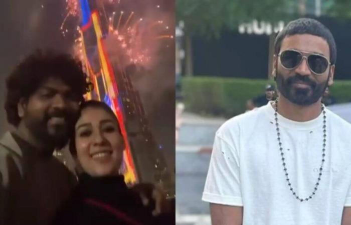 Dhanush and Nayanthara wish fans a happy new year 2025