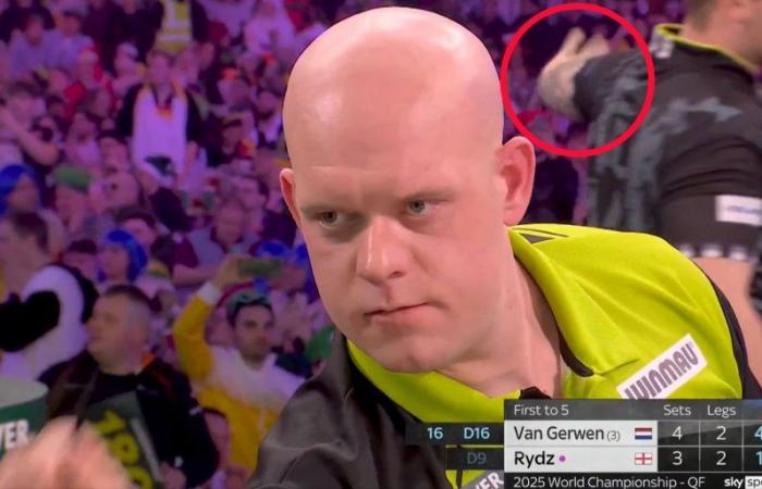 Eagle-eyed fans spot Callan Rydz’s classy gesture while on brink of World Darts Championship exit to Michael van Gerwen