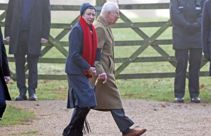 Charles III and Princess Anne treat themselves to a rare outing between brother and sister to end 2024