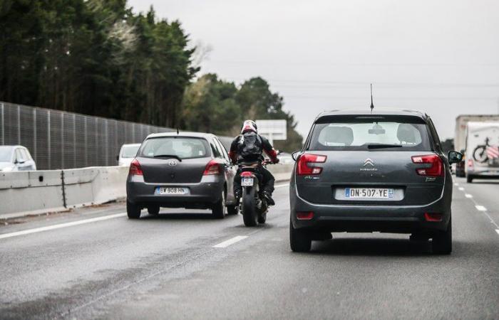 End of the inter-lane traffic experiment: slipping between two lanes is now prohibited for motorcycles