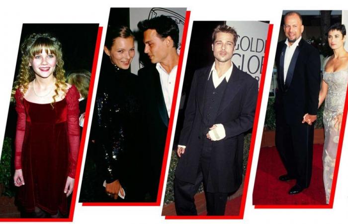 Sharon Stone, Brad Pitt, Demi Moore… The stars at the 1995 Golden Globes