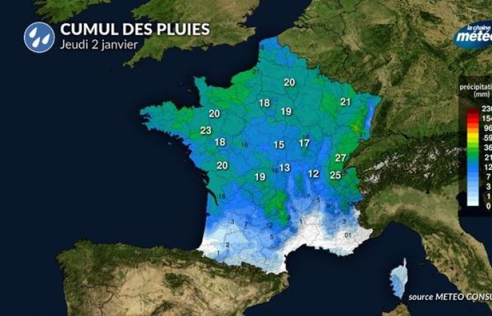 Weather Thursday January 2: radical change in weather, snow at low altitude in the east