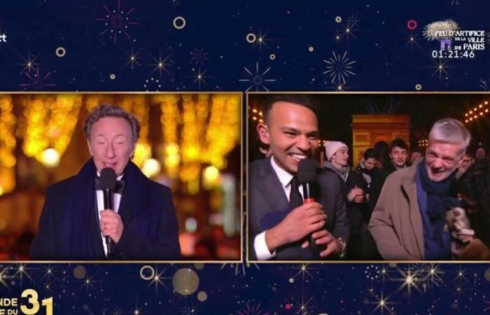 Stéphane Bern and Mohamed Bouhafsi taken by surprise by a marriage proposal during the France 2 New Year’s Eve evening