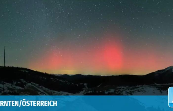 Northern lights illuminate Austria – 5 minutes