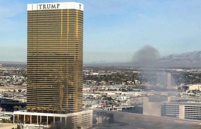 Tesla Cybertruck bursts into flames outside Trump hotel in Las Vegas, killing one