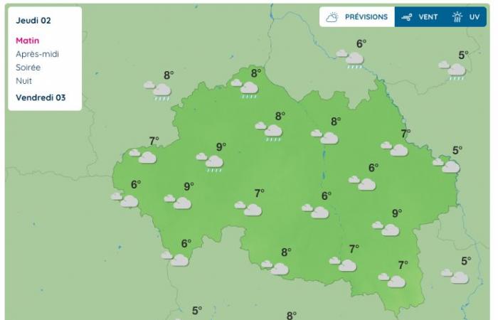 Allier (Weather) – What will the weather be like on Thursday January 2?