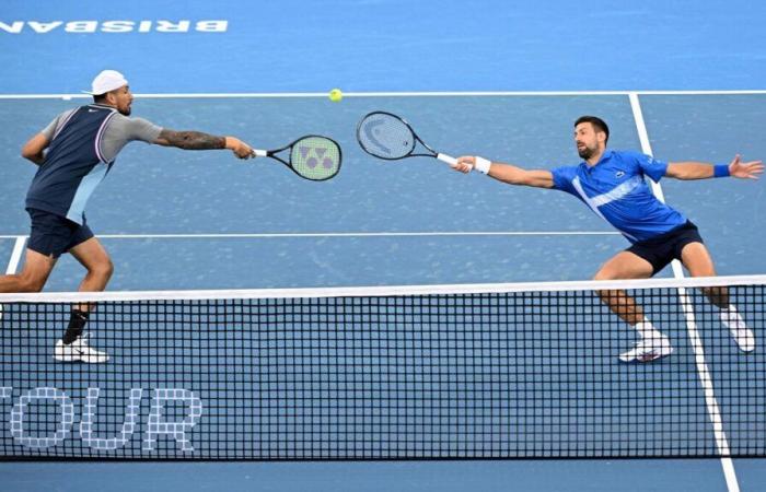 Tennis: video of the incredible exchange lost by Djokovic and Kyrgios in doubles in Brisbane