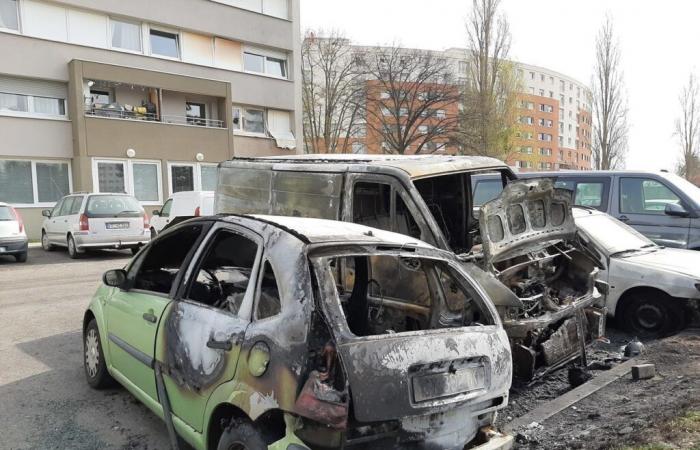 more than 60 cars burned, according to police