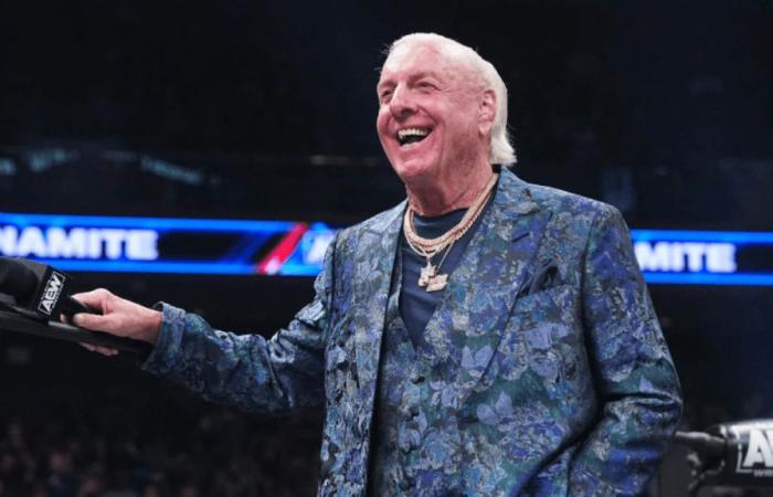 Ric Flair in the starting blocks for one last match