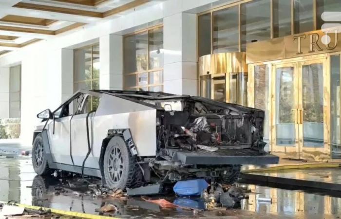 A Tesla Cybertruck explodes in front of Donald Trump’s hotel: the video is impressive