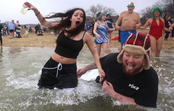 The L Street Brownies annual New Year’s swim rings in 2025