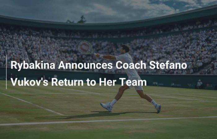 Rybakina Announces the Return of Coach Stefano Vukov to His Team