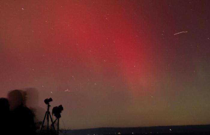 These images of the Northern Lights which lit up the sky across France on the evening of New Year’s Day 2025