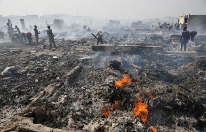 Huge fire destroys Ghana’s main second-hand clothing market