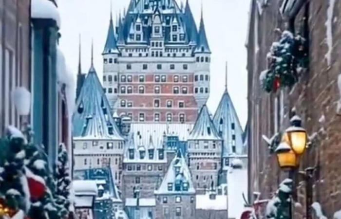 [À VOIR] Two Châteaux Frontenac, huge fir trees everywhere: a fake video of Old Quebec seen millions of times