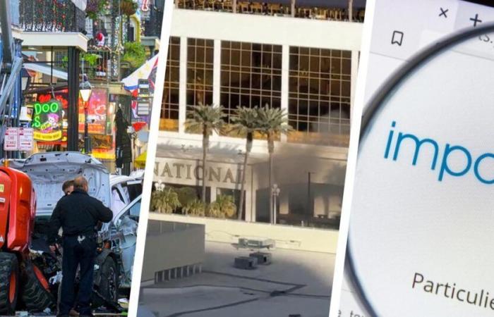 Terrorist attack in New Orleans, deadly explosion in Las Vegas, new tax schedule… The 3 news to remember at midday