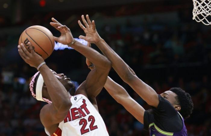 Gentlemen’s evening with a touch of victory, Jimmy Butler maintains a calm front as the Miami Heat crush the Pelicans, with the Pacers now in his sights.