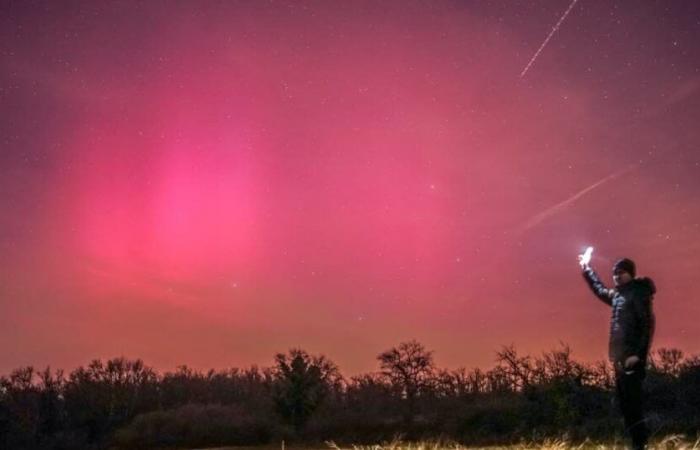 Neulise. This photographer immortalized the Northern Lights on January 1st in Roannais