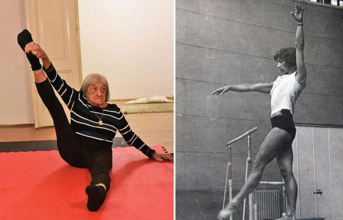 Olympic gymnast Agnes Keleti was still doing the splits at age 100