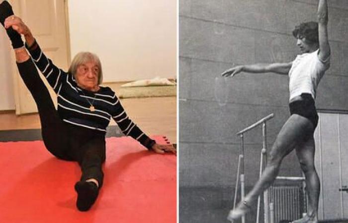 Olympic gymnast Agnes Keleti was still doing the splits at age 100