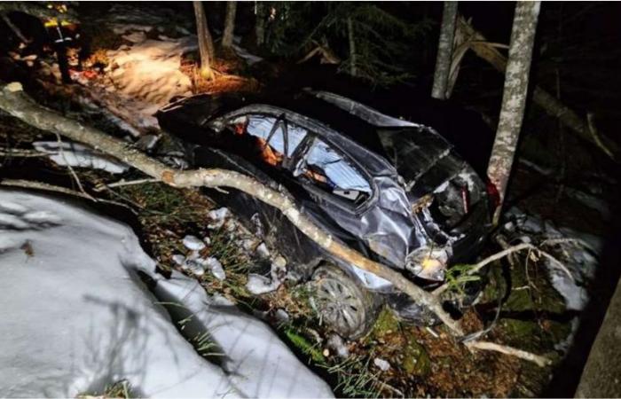 Their car slides down a 150 meter ravine, they escape without serious injuries: a lively January 1st for the Ariège firefighters