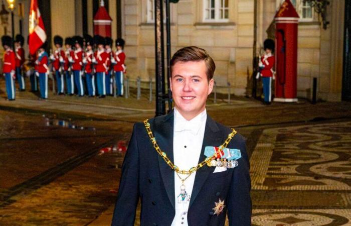 Crown Prince Christian attends New Year’s reception for the first time decorated with the Order of the Elephant