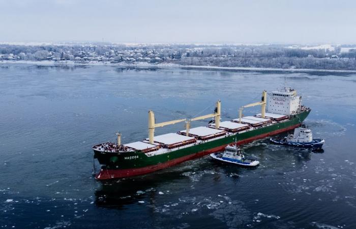 Ship stranded near Verchères | Unloading is postponed until Saturday