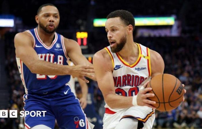 NBA: Stephen Curry makes history as Golden State Warriors rout Philadelphia 76ers