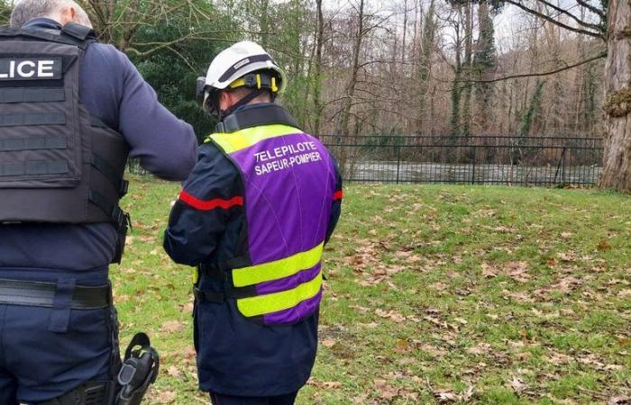 Drone, firefighters, police… searches around Pamiers after the discovery of a car in the Ariège river