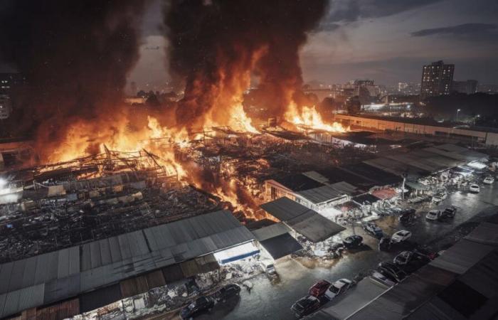 Catastrophic Fire At Kantamanto Market In Accra