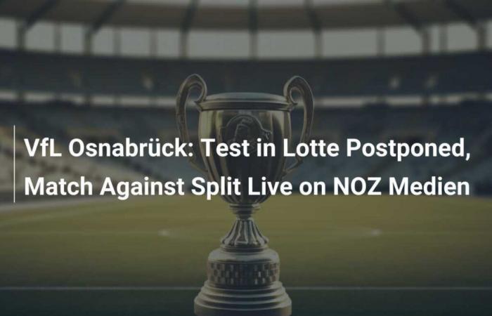 VfL Osnabrück: Friendly match in Lotte postponed, match against Split live on NOZ Medien