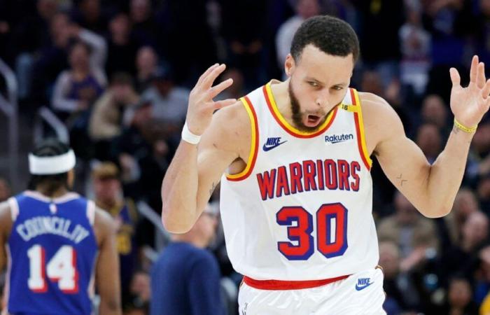 Warriors’ Stephen Curry drains 8-of-8 3’s despite thumb sprain