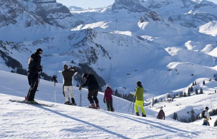 A skier beaten up on a slope in Switzerland