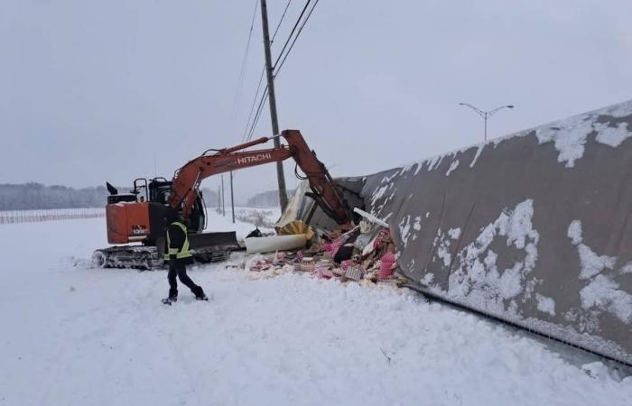 Several road exits on the South Shore of Quebec