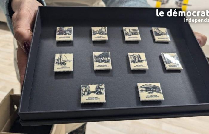 Dordogne. A bakery highlights a collection of 10 French artisanal beans