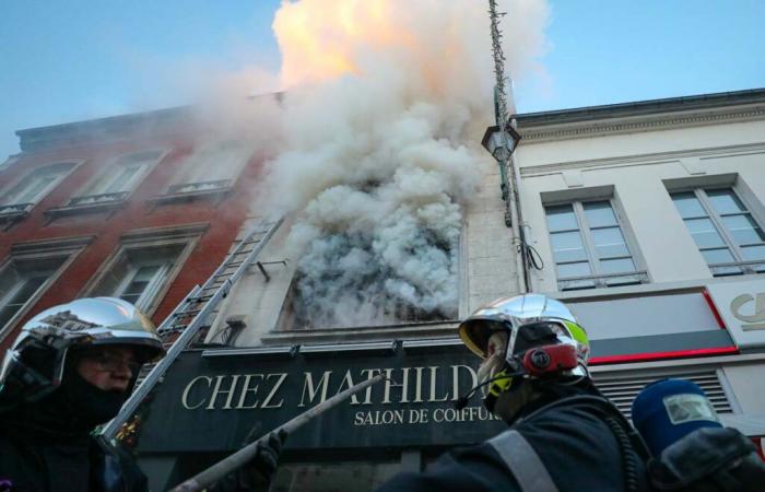 Spectacular rescue during a fire in Clermont