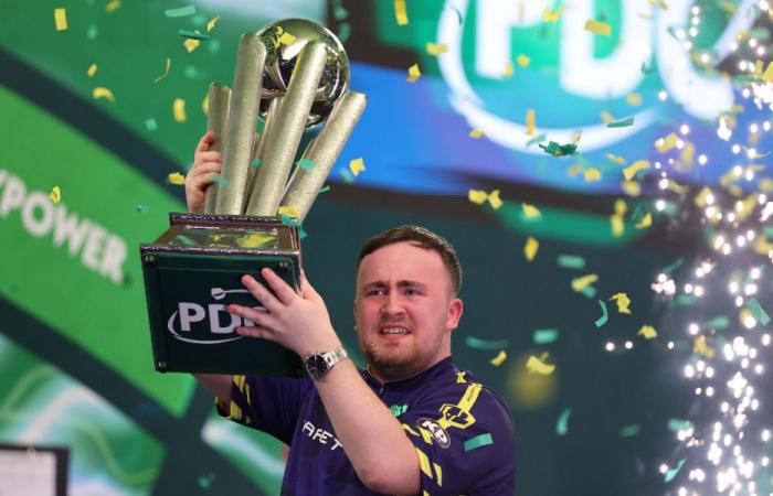 Luke Littler gleans his first PDC world champion title