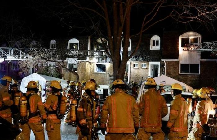 A fire breaks out in a residence in Pointe-aux-Trembles