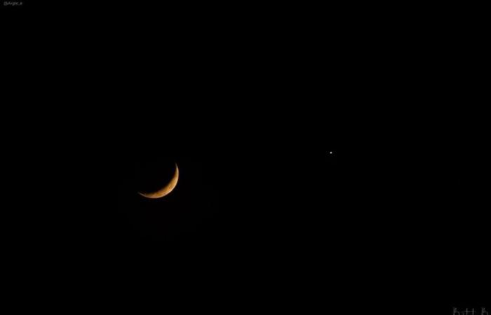 What was this bright point visible next to the Moon in the Norman sky?