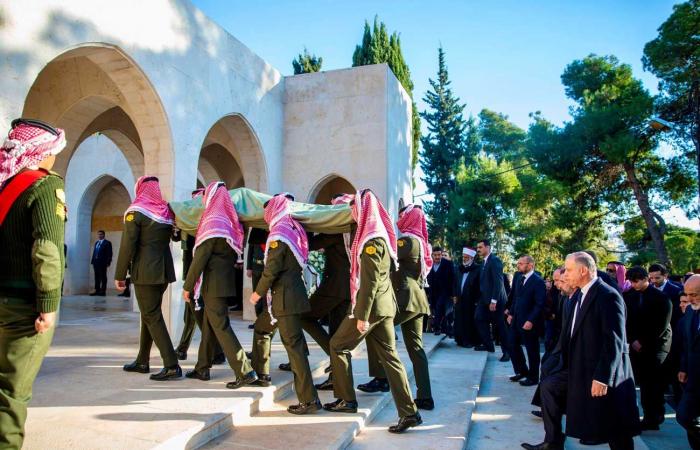 the royal family of Jordan at the funeral of Princess Majda Ra’ad