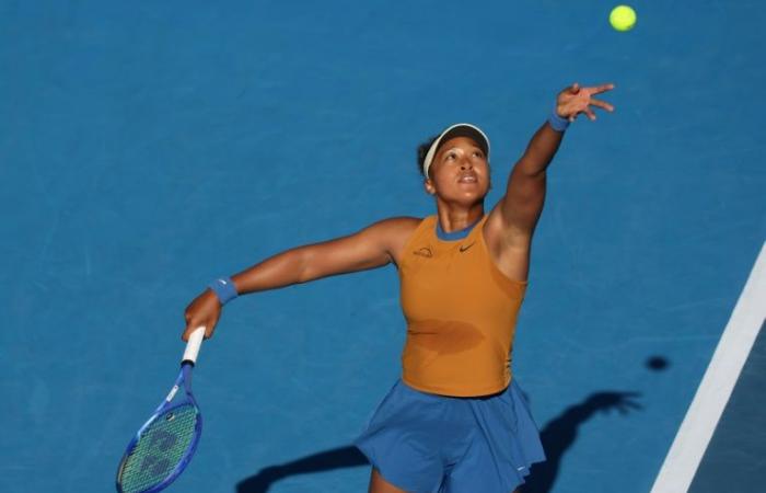 Naomi Osaka in the final of the Auckland tournament, a first in almost three years