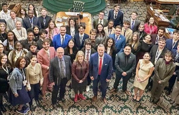 Young people cross swords at the 10th Youth Parliament in Acadia